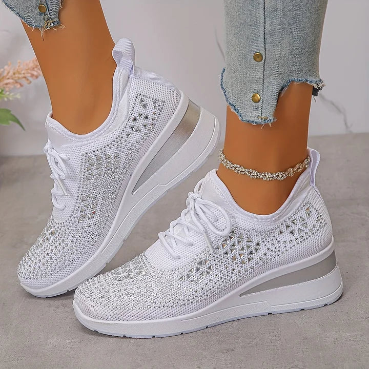 Nora – Orthopedic Sneakers with Sparkling Rhinestones