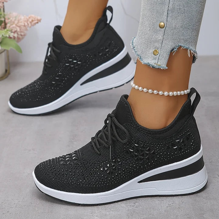 Nora – Orthopedic Sneakers with Sparkling Rhinestones
