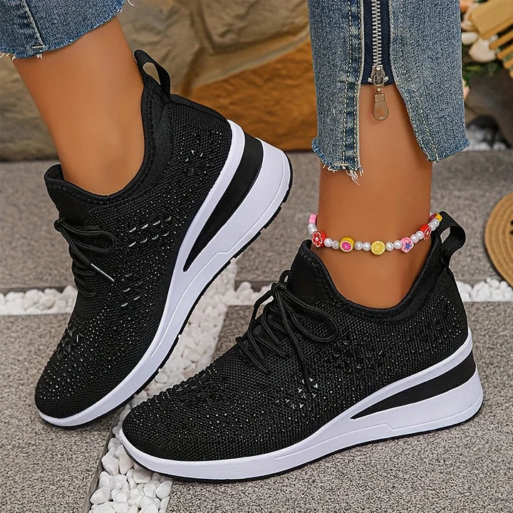 Nora – Orthopedic Sneakers with Sparkling Rhinestones