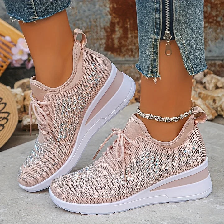 Nora – Orthopedic Sneakers with Sparkling Rhinestones