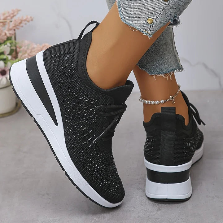 Nora – Orthopedic Sneakers with Sparkling Rhinestones