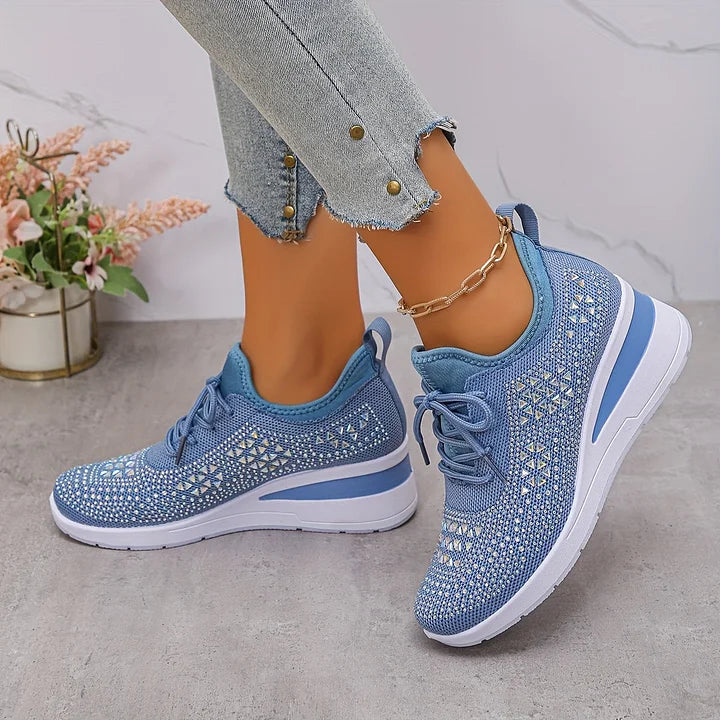 Nora – Orthopedic Sneakers with Sparkling Rhinestones