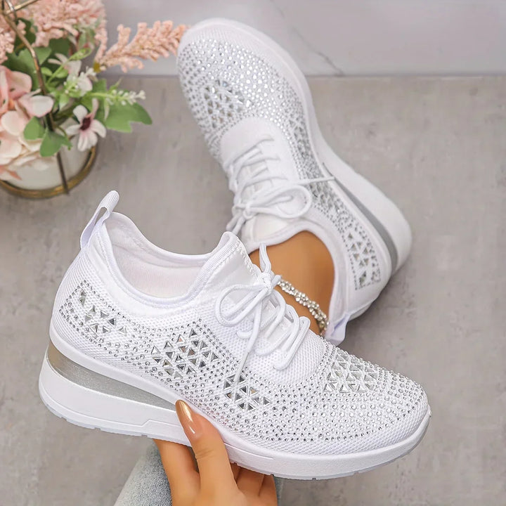 Nora – Orthopedic Sneakers with Sparkling Rhinestones