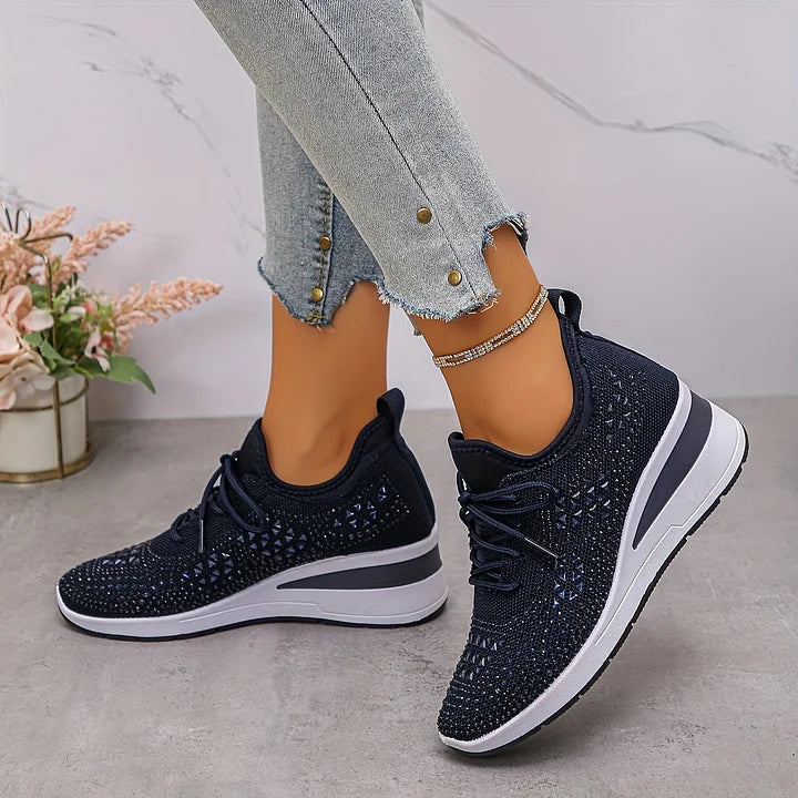 Nora – Orthopedic Sneakers with Sparkling Rhinestones