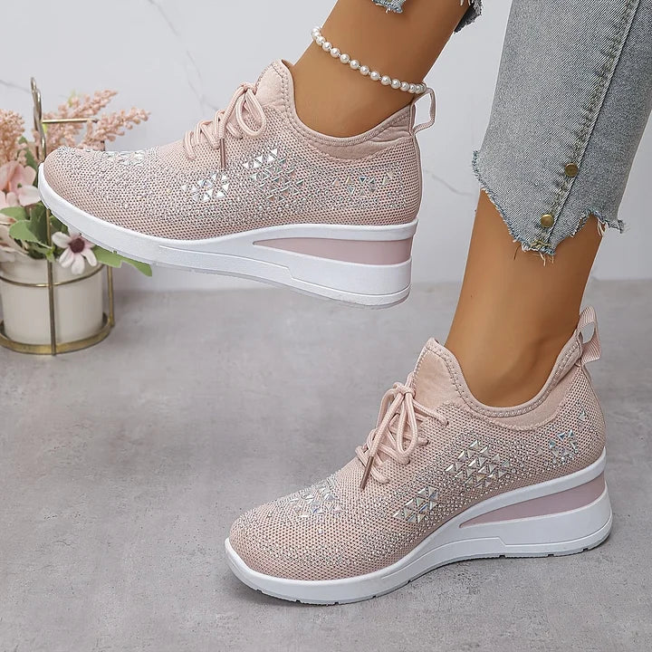 Nora – Orthopedic Sneakers with Sparkling Rhinestones