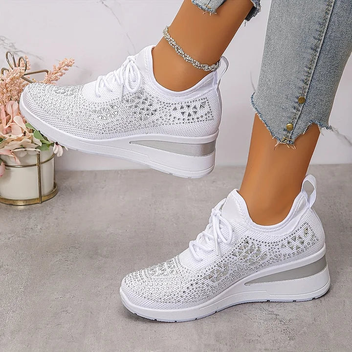 Nora – Orthopedic Sneakers with Sparkling Rhinestones