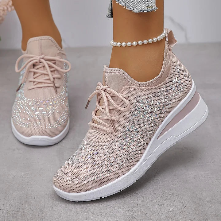 Nora – Orthopedic Sneakers with Sparkling Rhinestones